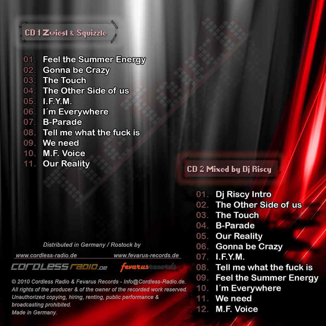 Hardstyle Cd – The Touch - Back Cover
