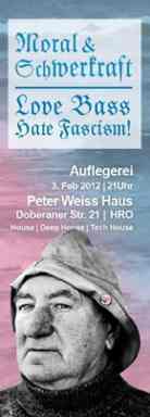 Moral&Schwerkraft / Love Bass, Hate Fascism! Flyer
